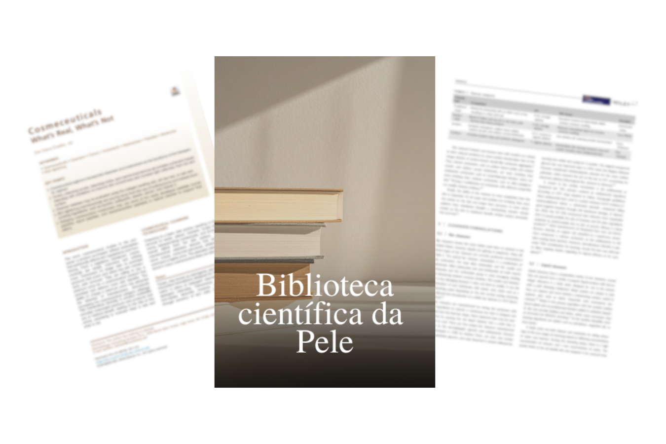 Mockup do bônus Biblioteca Científica da Pele